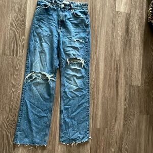 Zara Wide Leg Full Length Jeans - Size 10